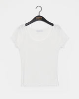 Delk Lace punching Puff Short Sleeve T-Shirt