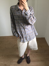 Summer Gauze Check Shirt (2color)
