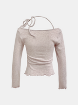 [Brushed] Roa Off-Shoulder Wool Tee