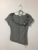 Rose Frill Strap Tee
