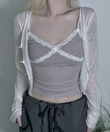 V Lace Sleeveless (2colors)