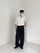 TO Stripe Wide Slacks (2C, Chain Set)