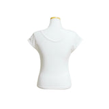 (2color) Bead Ball Shirring Cap Sleeve Tee
