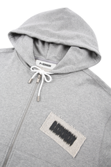 Spray patch hoodie zip-up