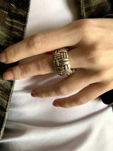 [Influencer] Ethnic big crochet bold ring