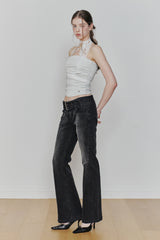 ANGEL SHIRRING TOP light mint