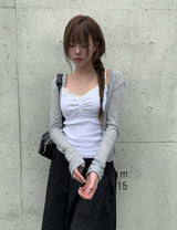 Karl Baguette Leather Shoulder Bag