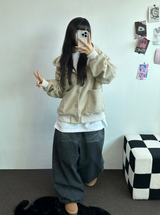 ビッグビッグワイドバルーンデニムパンツ🩶🖤