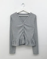 Teal Peach Frill Cardigan (5 Colors)