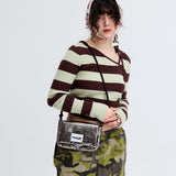 GLOSSY STRING CROSS BAG