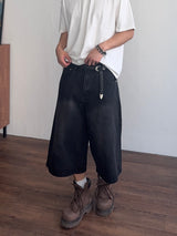 Plain Washed Bermuda Denim (2color) (No.961)