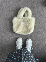 Ugly mini fur bag _ green