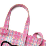 Small tote bag - Pink check