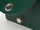 ISLE MINI CROC ショルダーレザーバッグ / Wani Green
