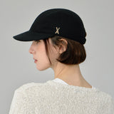 VA Stud Glossy Scrunchie Cap / Black