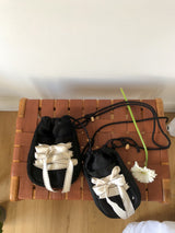 Mini sneaker ribbon bag_black(dumble)