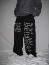 Lettering Eyelet Sweatpants(3c)