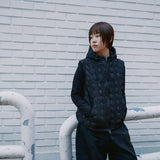 Ugly hooded zip vest / Black