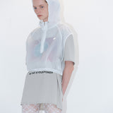 Drawstring hoodie white
