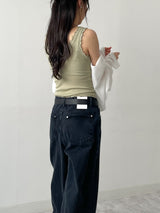 Ruffle V-Neck Sleeveless Top