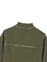 EYELET COTTON JACKET KHAKI