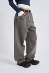 Pigment curved denim pants