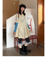 UnsocialNight春夏新作オリジナルデザイン銅板ビジュー付きワンピース