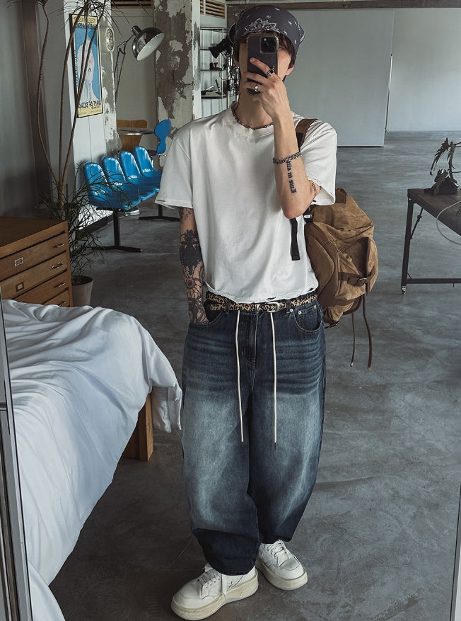 Zed Cat Balloon Denim Pants