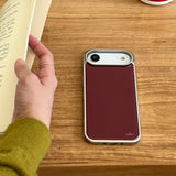 burgundy epoxy silver bumper case