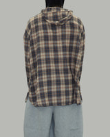 Kits hoodie check shirt (Navy)