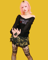 camo kangkang mini skirt (2color)
