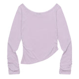 VIOLA ワンショルダーアンバランスシャーリング T (3Color)