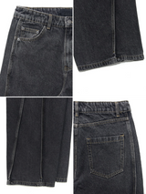 Beldin ピンタックワイドデニムパンツ S M L (2 Colors)