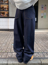 DOUBLE KNEE RAW JEANS (2C)