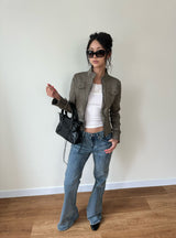 フローラ レース リブ キャミソール