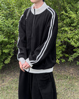 Lift color block track zip-up