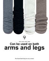 Wool knit hand & leg two-way warmer (4 colors)