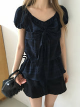 Dusky check blouse