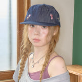 kitsch washed denim cap navy