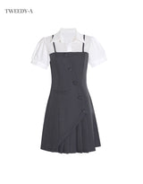 Oxford Diagonal Detail Dress Short VER