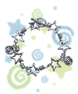 All stainless steel orbit star bracelet