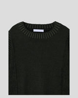 (UNISEX) ツートーン ラウンド ニット
