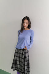 Formal Check Wrap Skirt (2color)