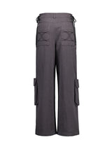 STUDDED CARGO PANTS CHACOAL