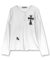 ゴシッククロスヘンリーネックロングスリーブ_アイボリー