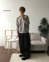 Bis Diagonal Button Knit