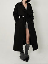 Trentch Long Padded Jumper In Black