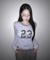 shirring number tee (4colors)