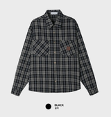 Lime Vintage Patch Pocket Check Shirt