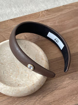 Vintage Mood Cameo Satin Volume HairBand [Black] 